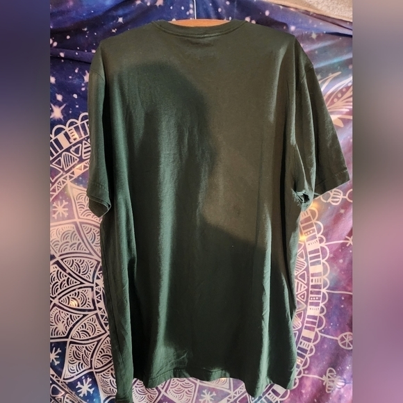 𝅺eddie Bauer mens big and tall green short sleeve shirt, size TXL - Picture 3 of 3